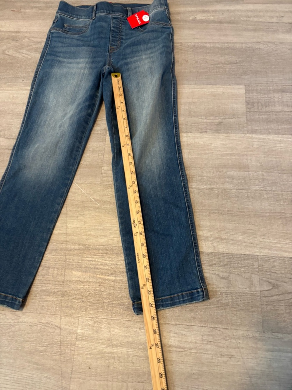 Spanx Jeans Size S NWT Straight Leg Pull On Medium Wash Slimming EveryWear - Picture 5 of 5